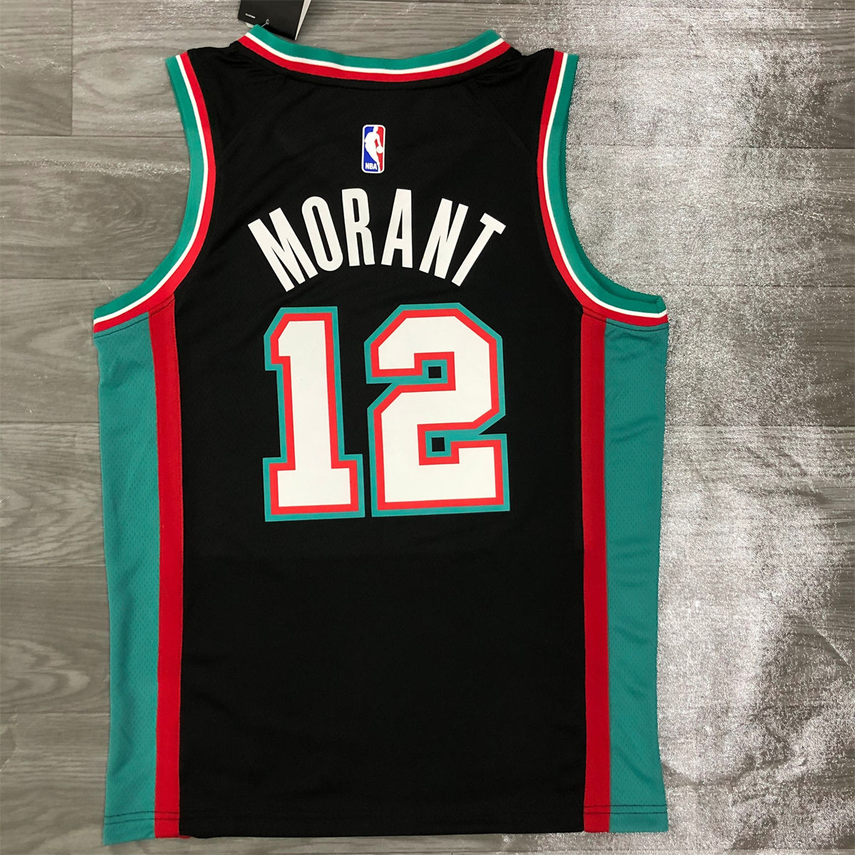 NBA Memphis Grizzies V-neck Black Jersey Morant #15 S-XXL