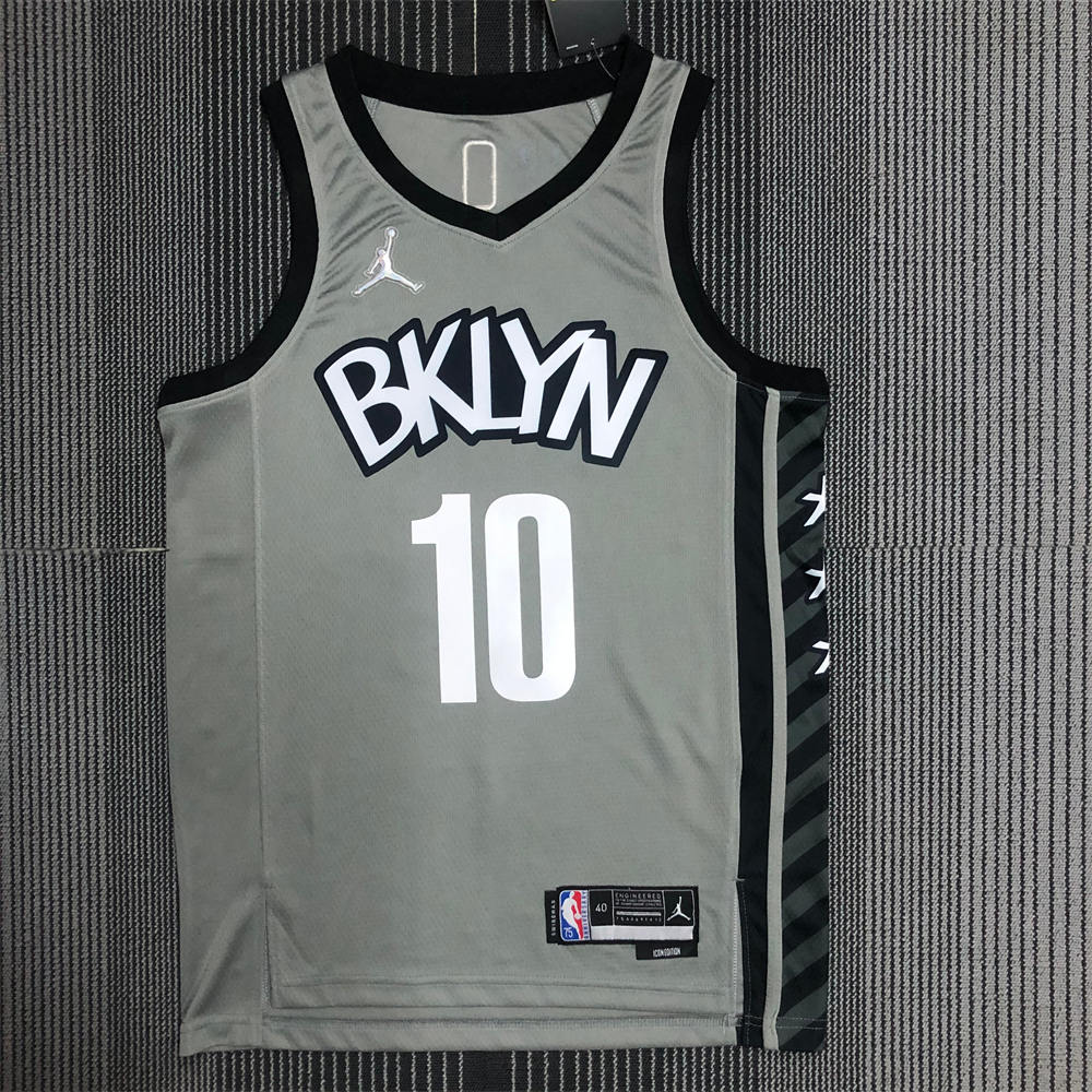 NBA Brooklyn Nets V-neck Grey 75th Anniversary JORDAN Edition SIMMONS#10 Jersey S-XXL