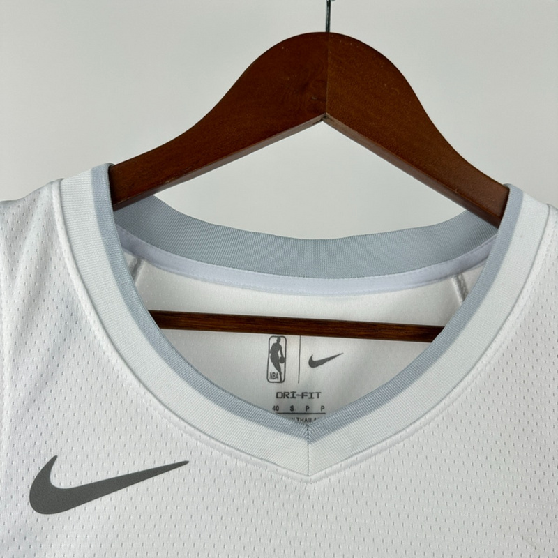 NBA Dallas Mavericks 24/25 City Edition V-Neck White Jersey FLAGG#32 S-XXL