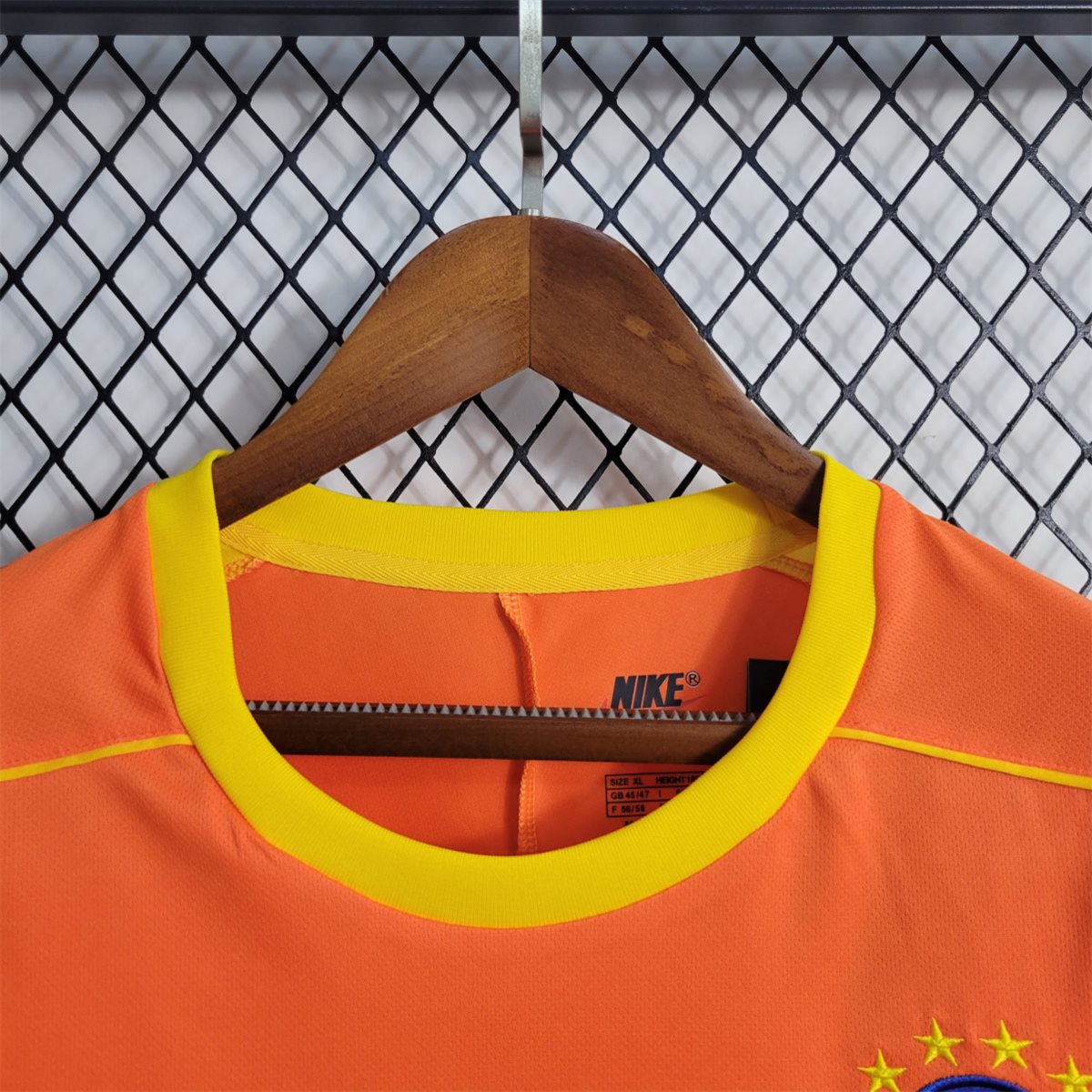 Retro 1998 Brazil Goalkeeper Orange jersey Long Sleeve Fan Version