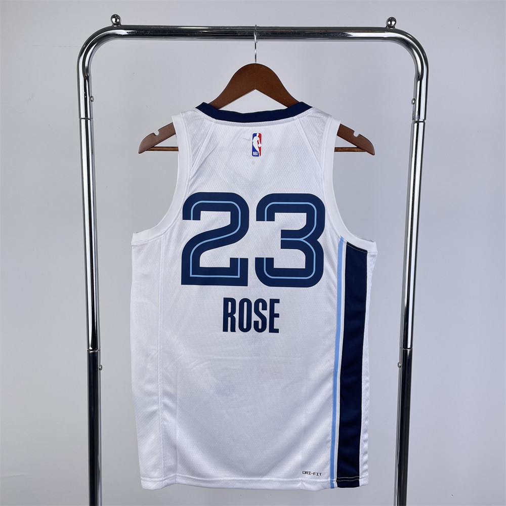NBA Memphis Grizzies V-Neck White Jersey RODE#23 S-XXL
