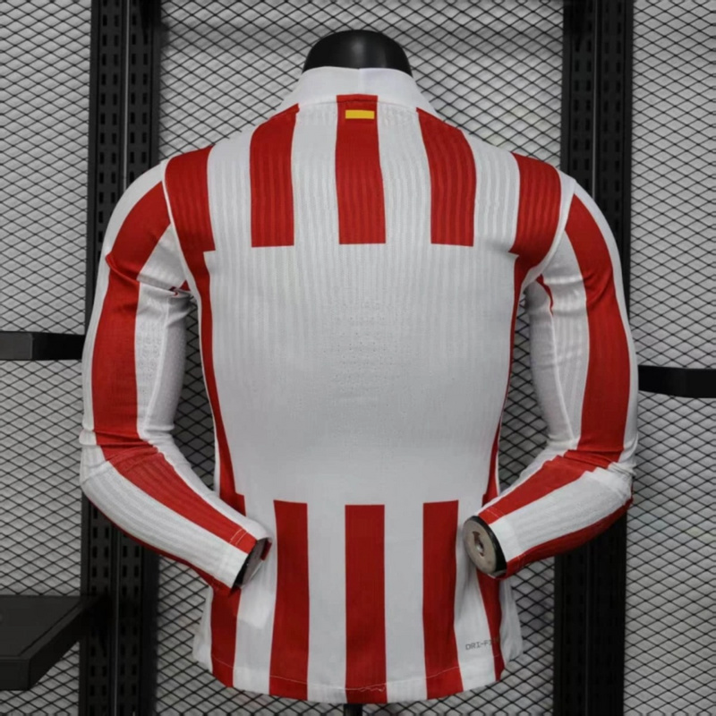 2025/26 Atletico Madrid home Long Sleeve Jersey Player Version