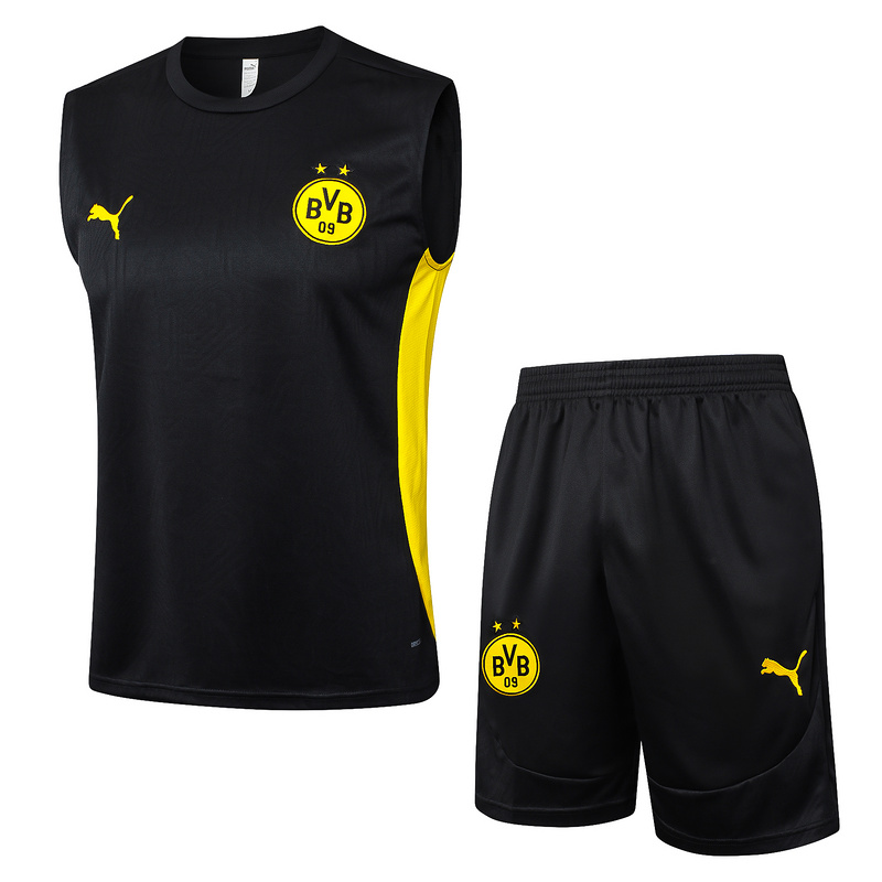 24/25 Dortmund Black Training Set Shirt and Shorts