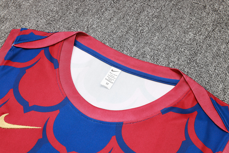 24/25 Barcelona Red Blue Training Set Shirt and Shorts