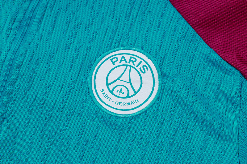 24/25 Paris Take blue Long-sleeved half-pull training kit Football team kit