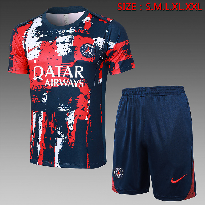24/25 Paris Royal blue Training Set Shirt and Shorts