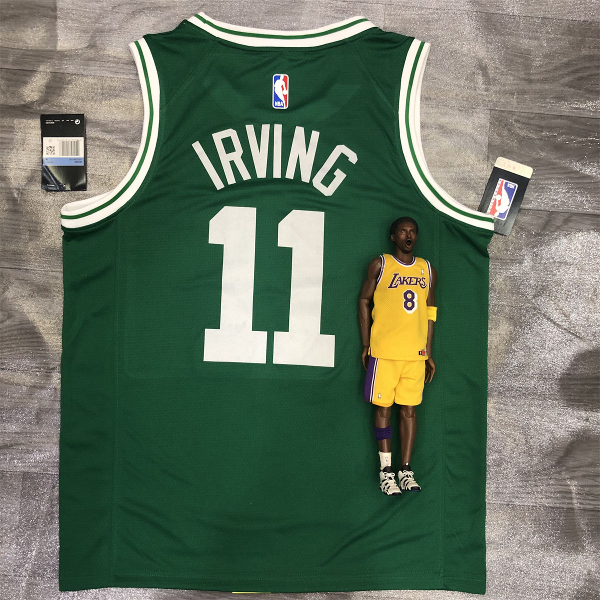 NBA Boston Celtics round neck Retro Green Jersey Irving #11 S-XXL