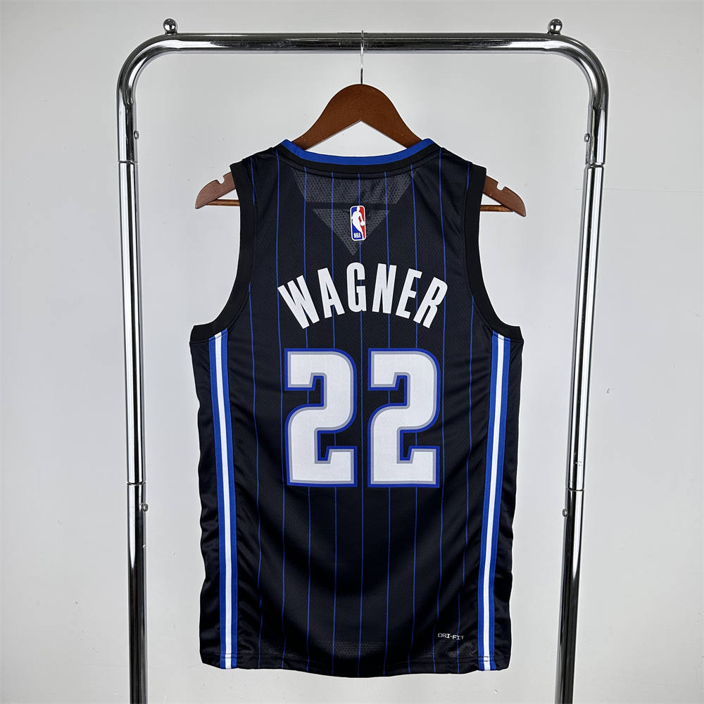NBA Orlando Magic V-Neck Jersey Dark Blue WAGNER#22 S-XXL