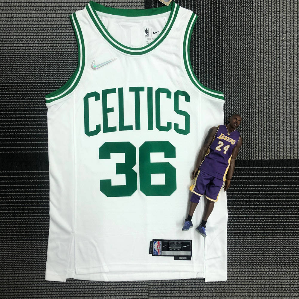 NBA Boston Celtics Round Neck 75th anniversary White Jersey SMART#36 S-XXL