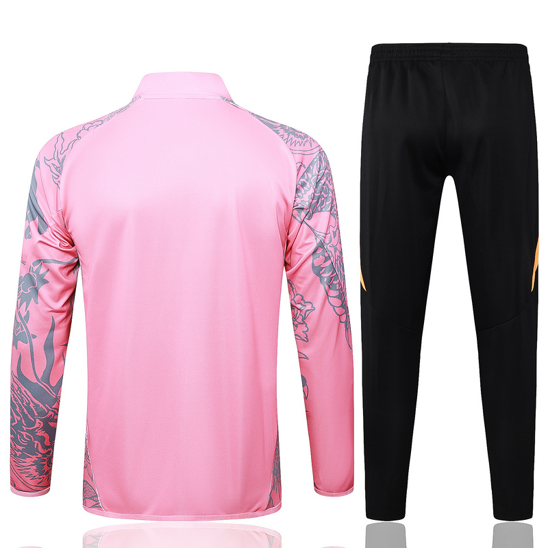 2024/25 Real Madrid Pink Jacket Training Suit Set Football Team Shirt Sports Fashion