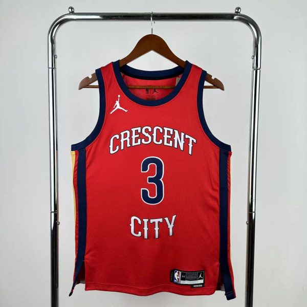 NBA New Orleans Pelicans Round Neck Red jersey POOLE#3#1 S-XXL