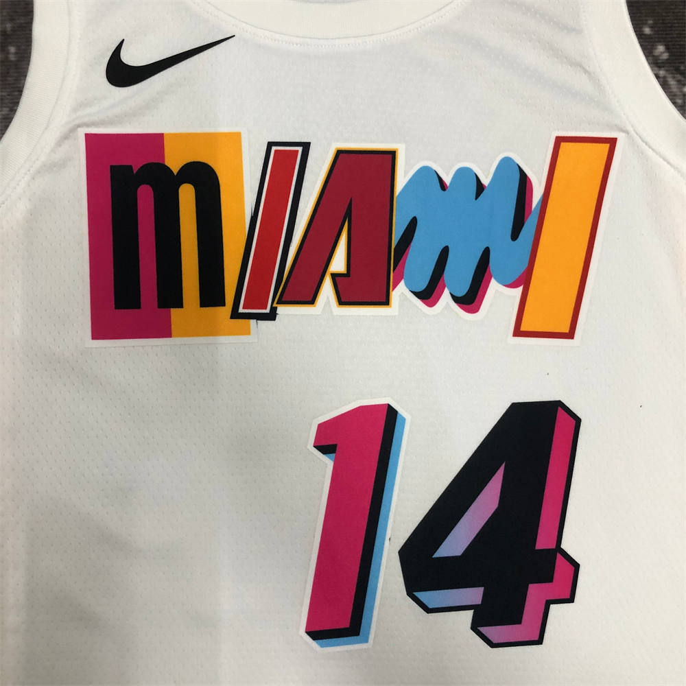 NBA Miami Hearts Round Neck City Edition White Jersey HERRO#14 S-XXL