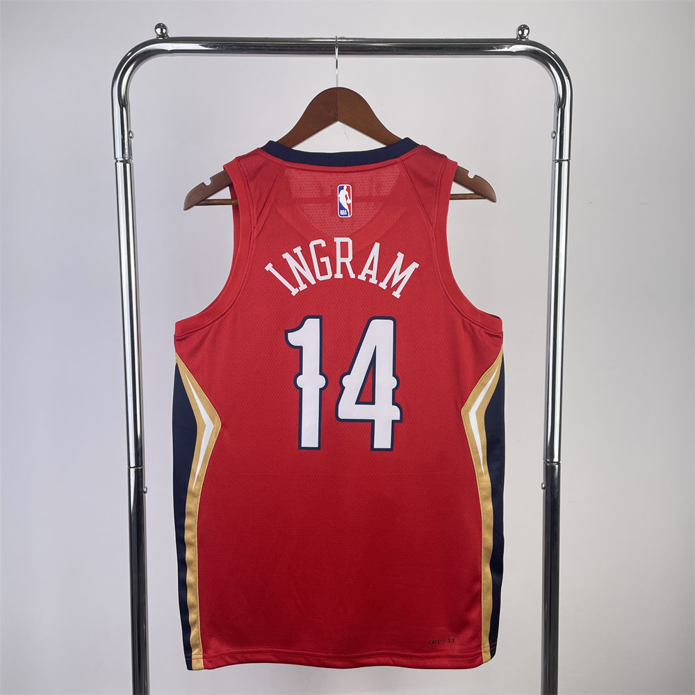 NBA New Orleans Pelicans V-Neck Dark Red jersey S-XXL