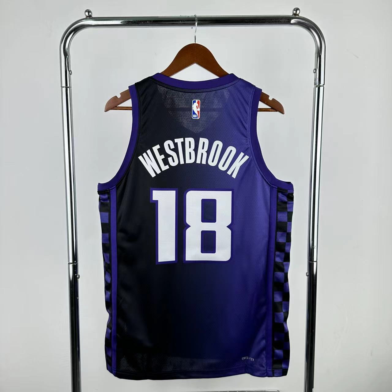 NBA Scaramento Kings 2024 V-Neck JORDAN Edition Purple jersey WESTBROOK#18 S-XXL