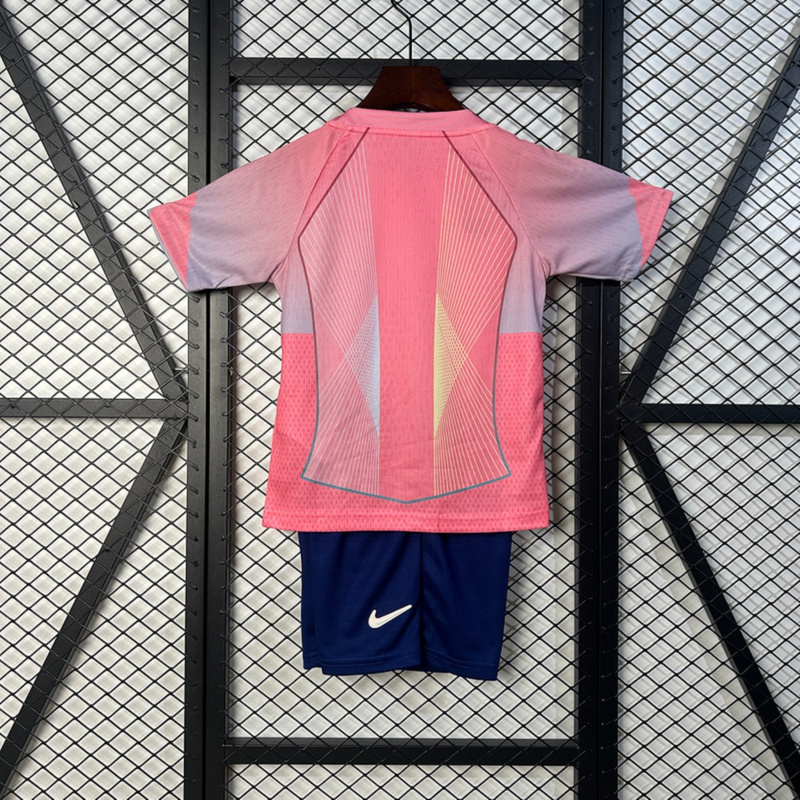 2025/26 Barcelona Special Edition Pink jersey kids Kits size: 16-28