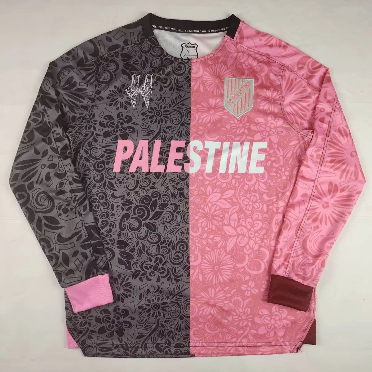 2025/26 CD Palestino Special Edition Pink and Grey Jersey Fan Version