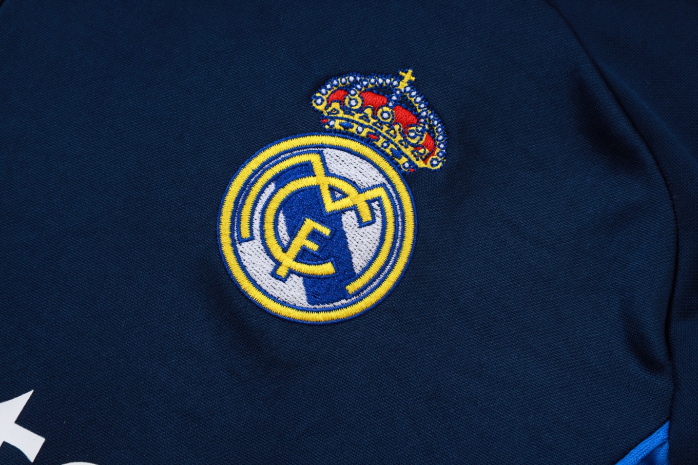 202526 Real Madrid Royal blueLong-sleeved half-pull training kit Football team kit