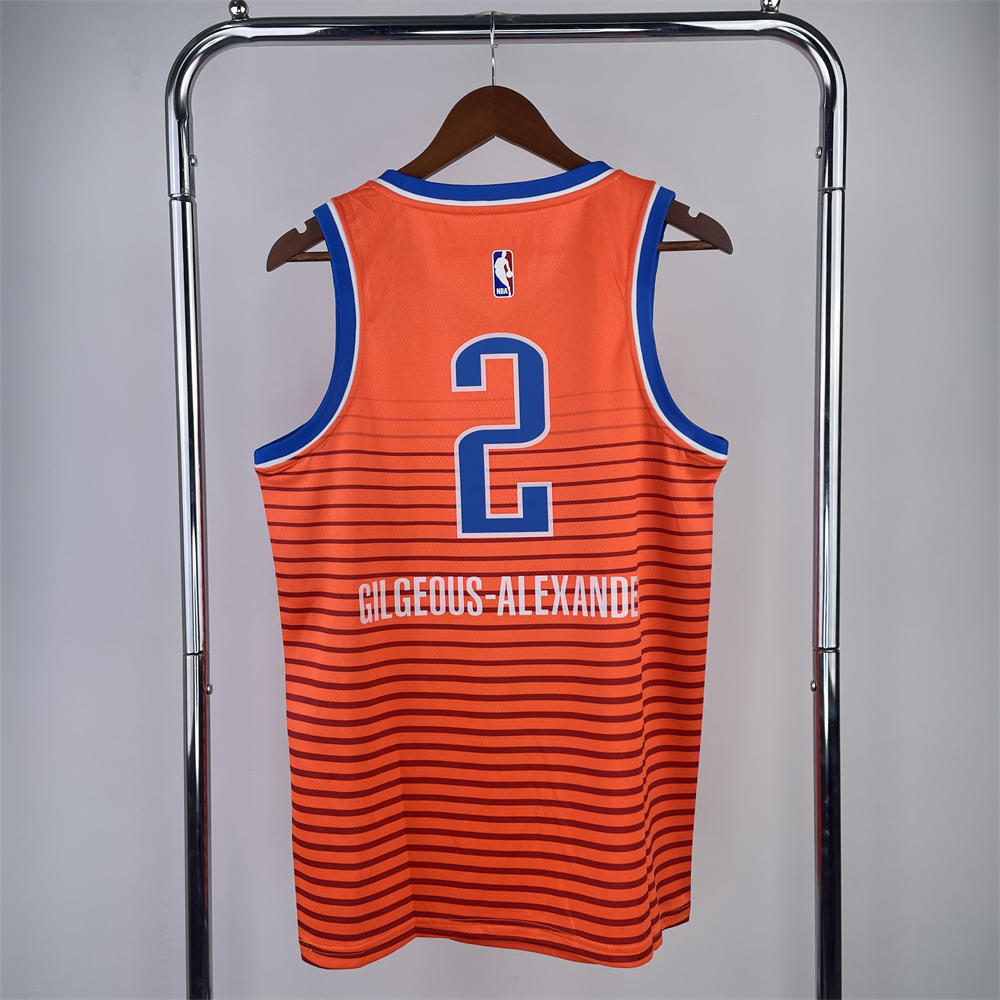 NBA Oklahoma City Thunder Jersey GILGEOUS-ALEXANDER#2 S-XXL
