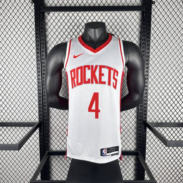 NBA Houston Rockets V-Neck White Jersey GREEN#4 S-XXL