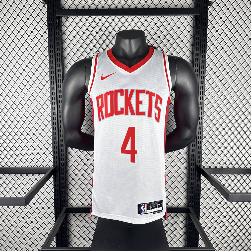 NBA Houston Rockets V-Neck White Jersey GREEN#4 S-XXL