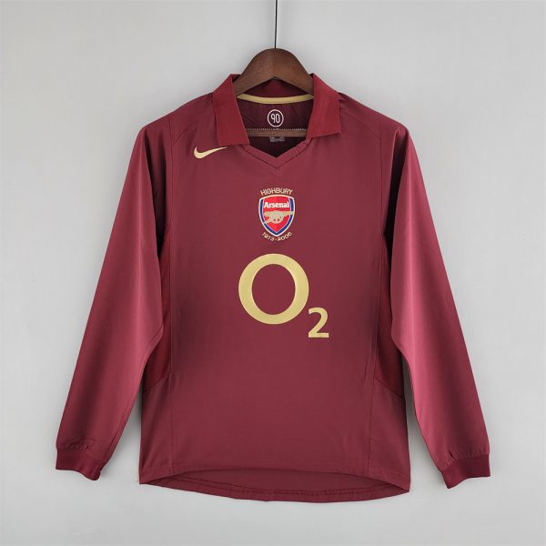 Retro Arsenal 05/06 long sleeve Home jersey Fan Version