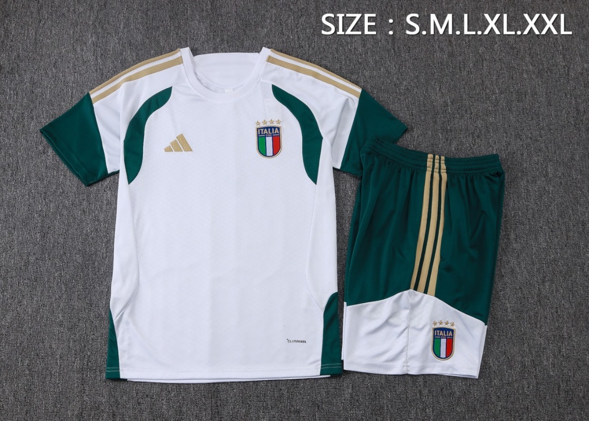 2026 Italy White Training Set Shirt and Shorts