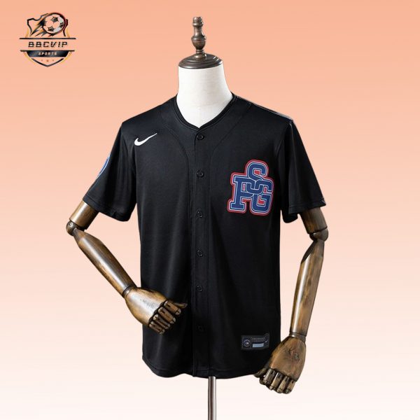2025/26 PSG US Pack Full-Button Baseball Black jersey Fan version