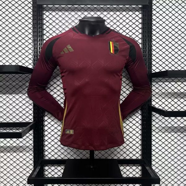 24/25 Belgium Euro Home Long Sleeves Jersey Player Version
