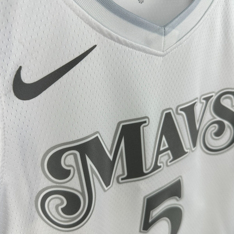 NBA Dallas Mavericks 24/25 City Edition V-Neck White Jersey RUSSELL#5 S-XXL