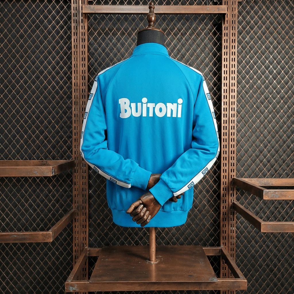 1987/88 Napoli Blue Training Suit Football Team Shirt Sports Fashion