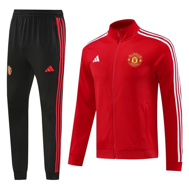 2024 Manchester United Red Jacket Training Suit Set Football Team Shirt Sports Fashion