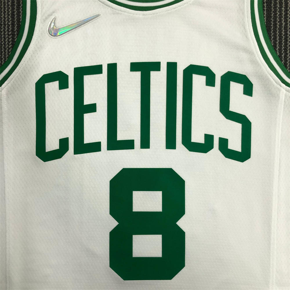 NBA Boston Celtics Round Neck 75th anniversary White Jersey WALKER#8 S-XXL