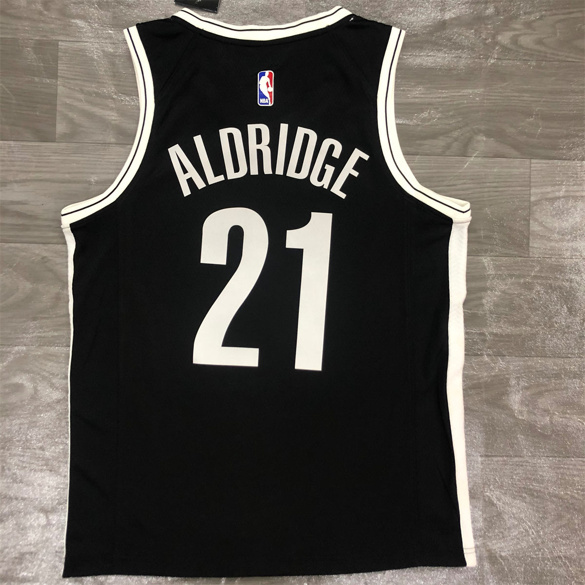 NBA Brooklyn Nets V-Neck Black Jersey ALDRIDGE#21 S-XXL