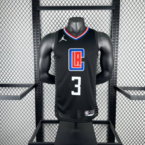 NBA Los Angeles Clippers V-Neck Black Jersey PAUL#3 S-XXL