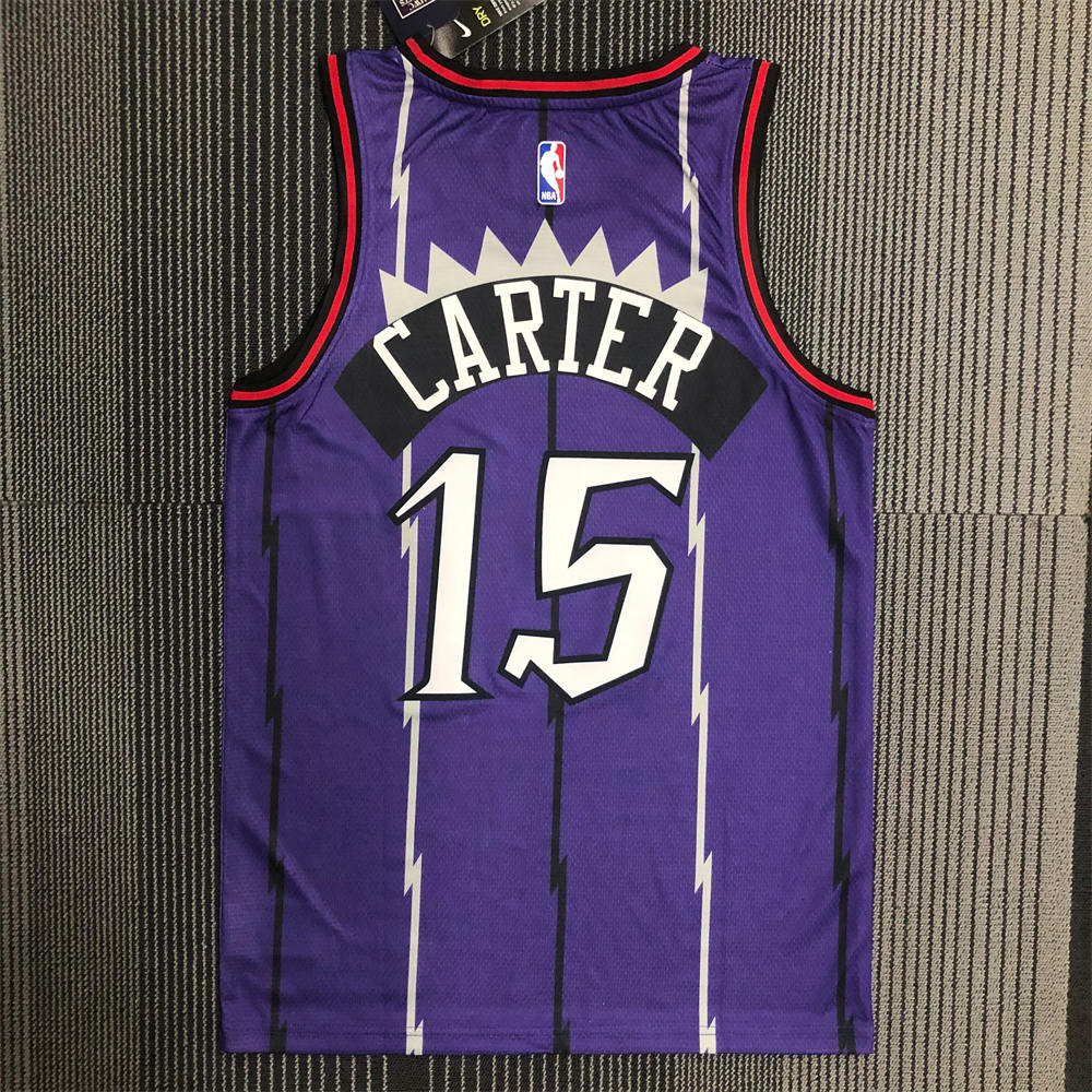 NBA Toronto Raptors Round Neck Purple CARTER#15 jersey S-XXL