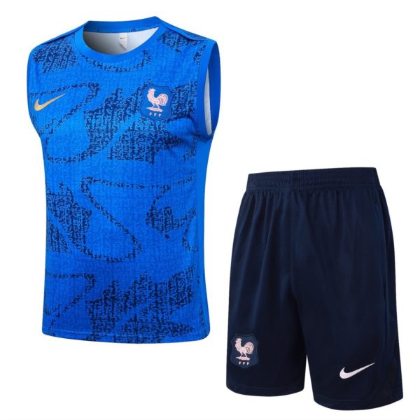 2026 France Colorful Blue Training Set Shirt and Shorts