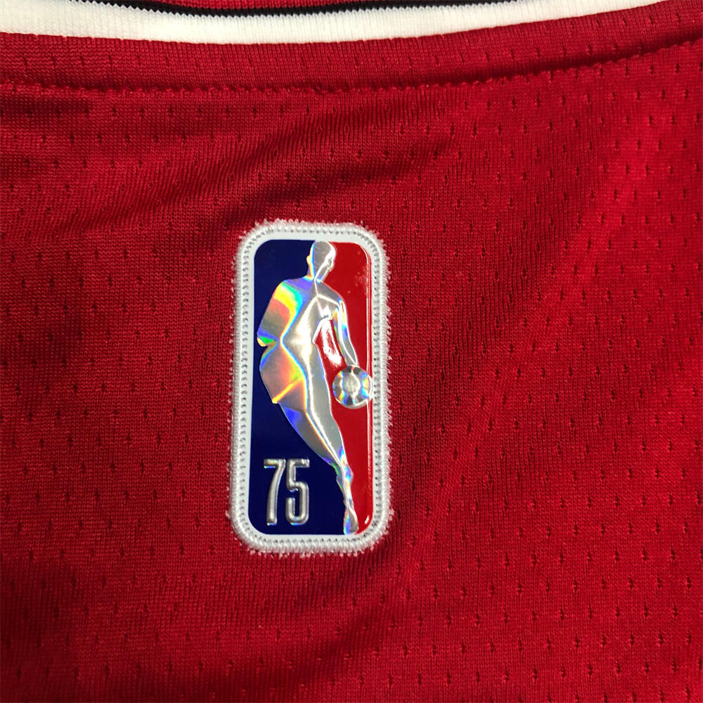 NBA Chicago Bulls Round Neck Red 75th anniversaryJersey CARUSO#6 S-XXL