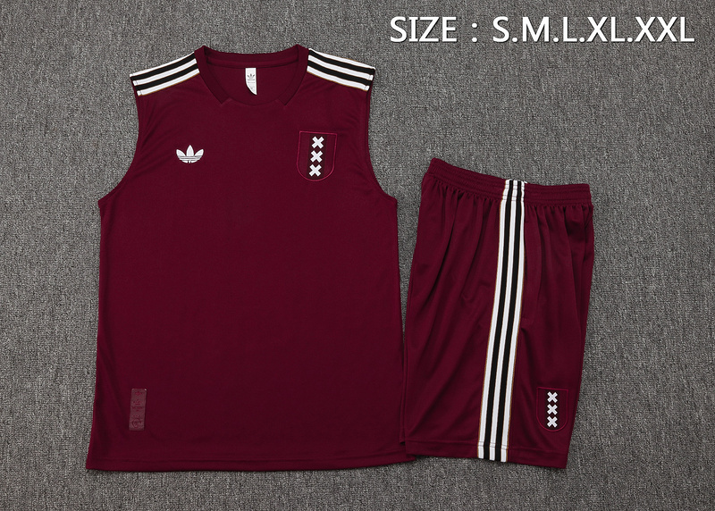 2025/26 Ajax maroon Training Set Shirt and Shorts