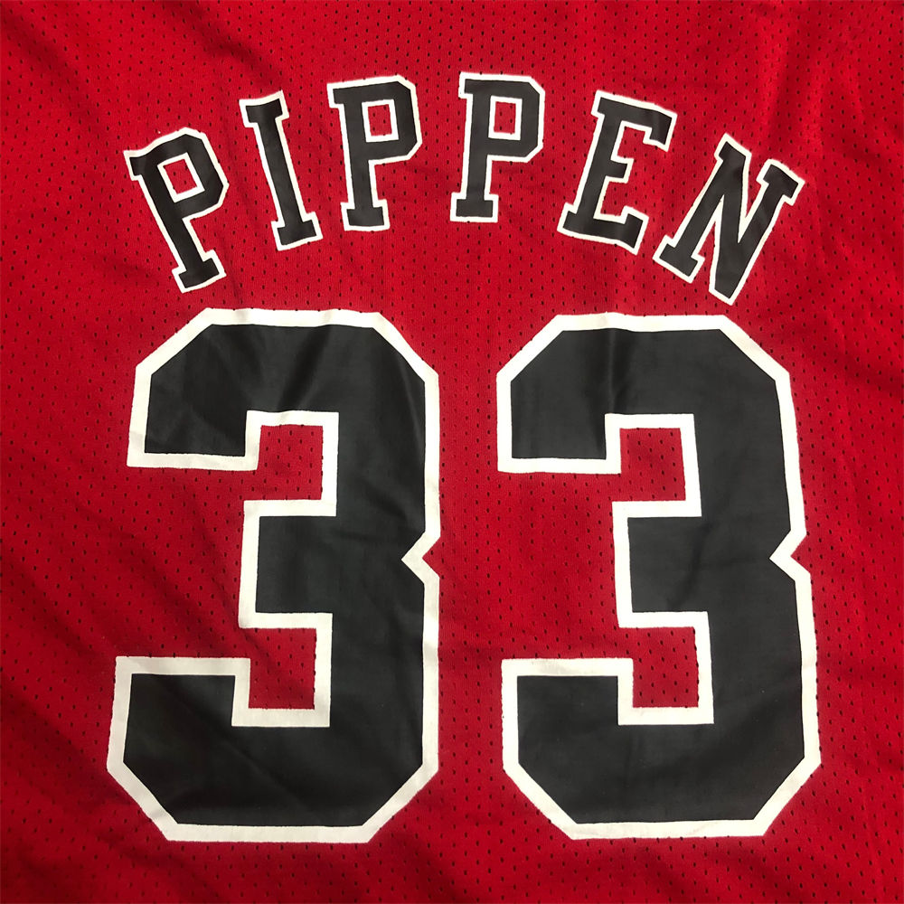 NBA Chicago Bulls Mitchellness Red Jersey PIPPEN#33 S-XXL