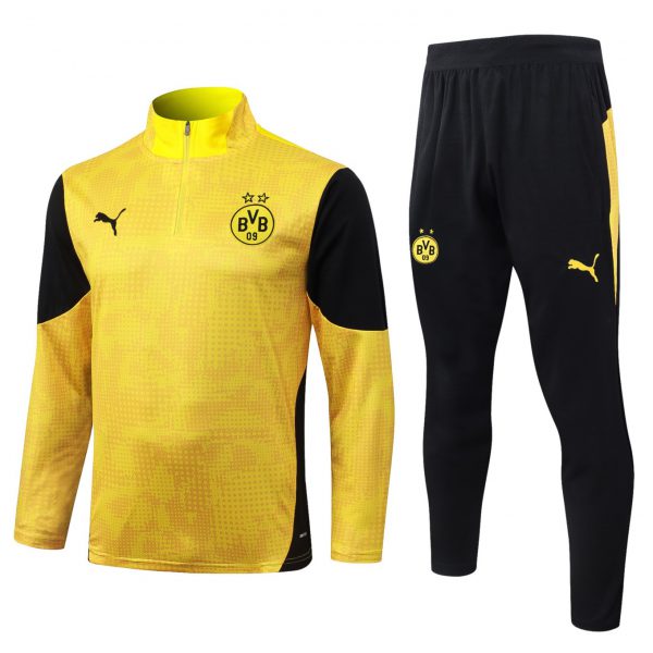 202526 Dortmund Yellow Long-sleeved half-pull training kit Football team kit