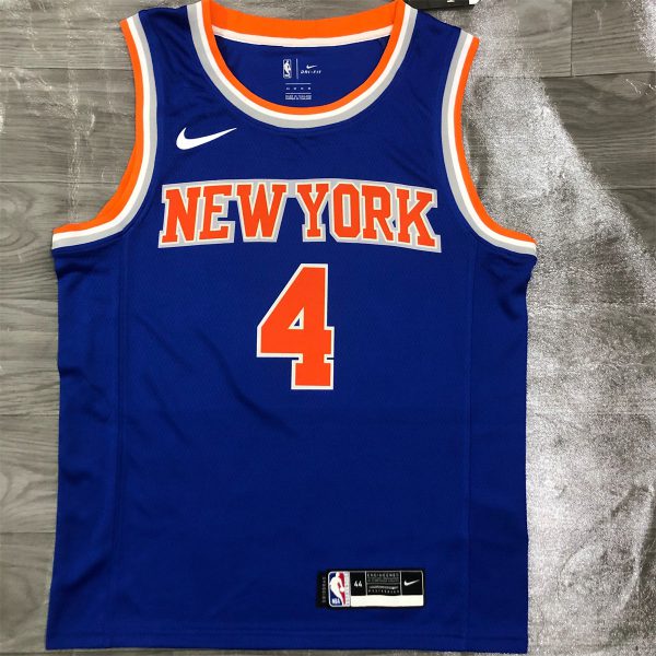 NBA New York Knicks Round Neck Blue jersey ROSE#4 S-XXL