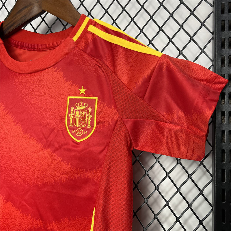24/25 Spain Euro Home jersey Kid Kits Size 16-28