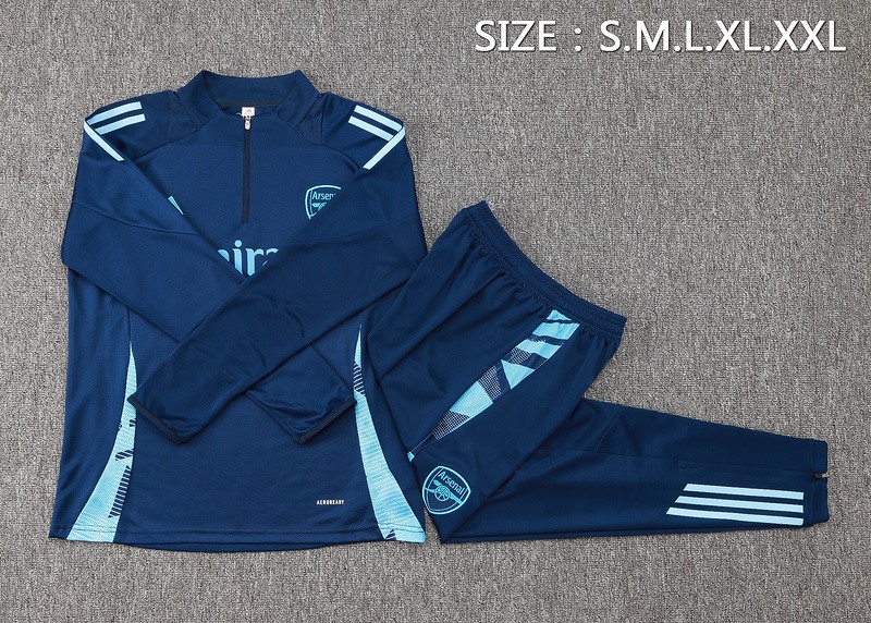 24/25 Arsenal Royal Blue Long-sleeved half-pull training kit Football team kit