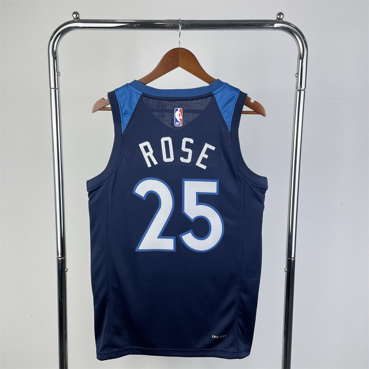 NBA Minnesota Timberwolves 2023 V-Neck Black Jersey ROSE#25 S-XXL