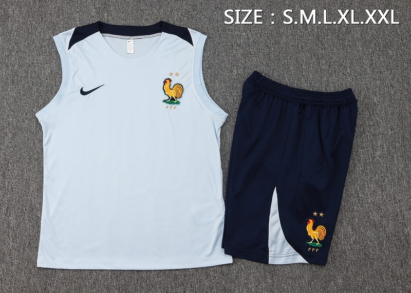 24/25 France Sky Blue Training Set Shirt and Shorts