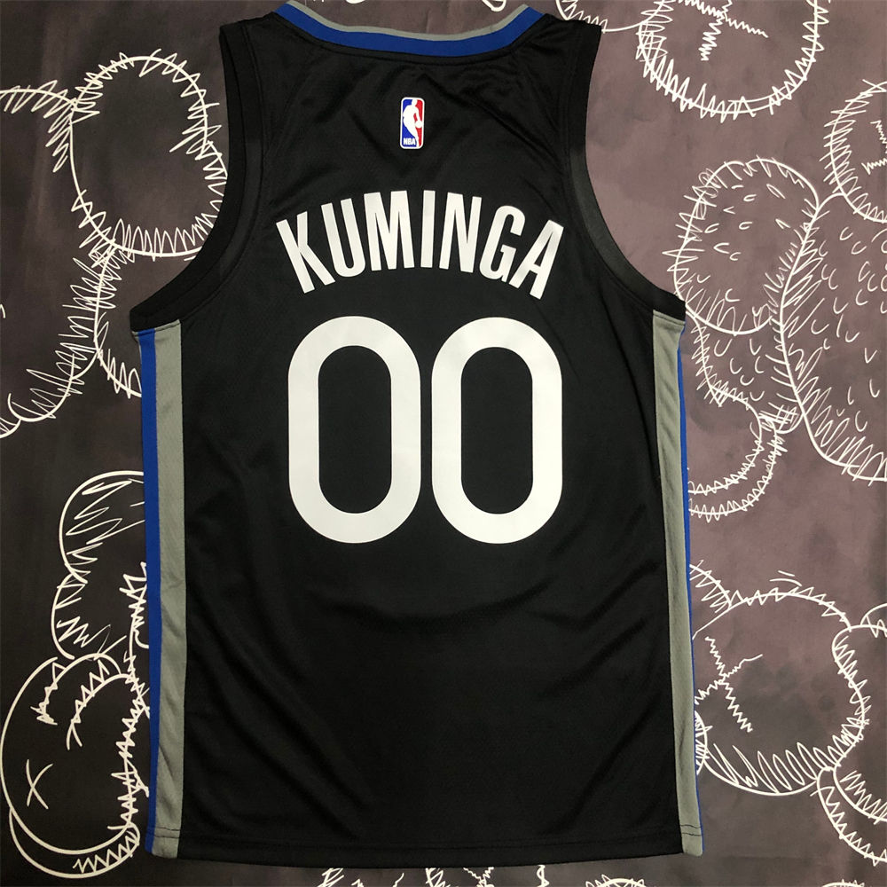 NBA Golden State Warriors V-Neck Black Jersey KUMINGA#00 S-XXL