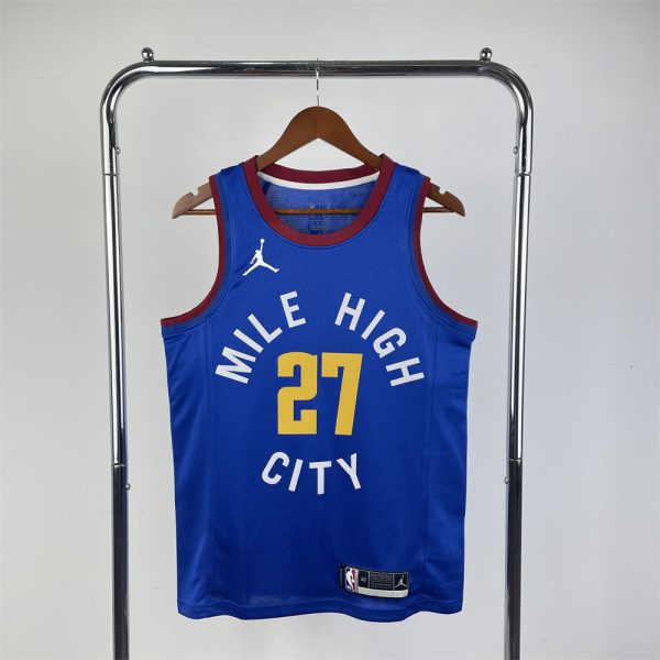 NBA Denver Nuggets Round Neck Blue jersey MURRAY#27 S-XXL