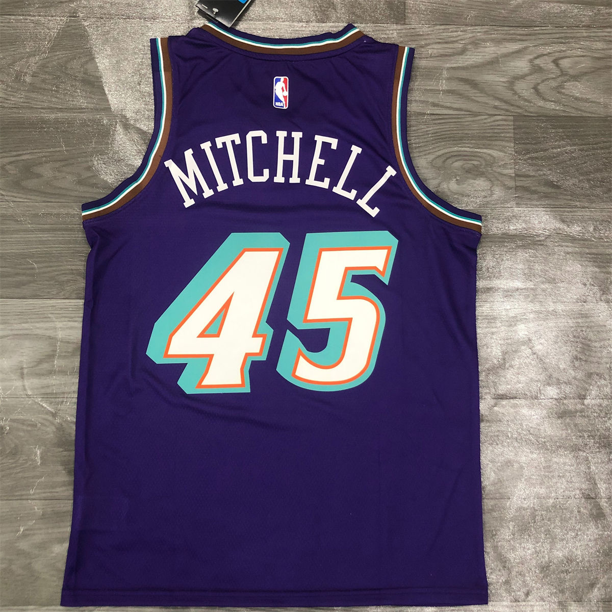 NBA Utah Jazz V-Neck Purple Jersey MITCHELL#45 S-XXL