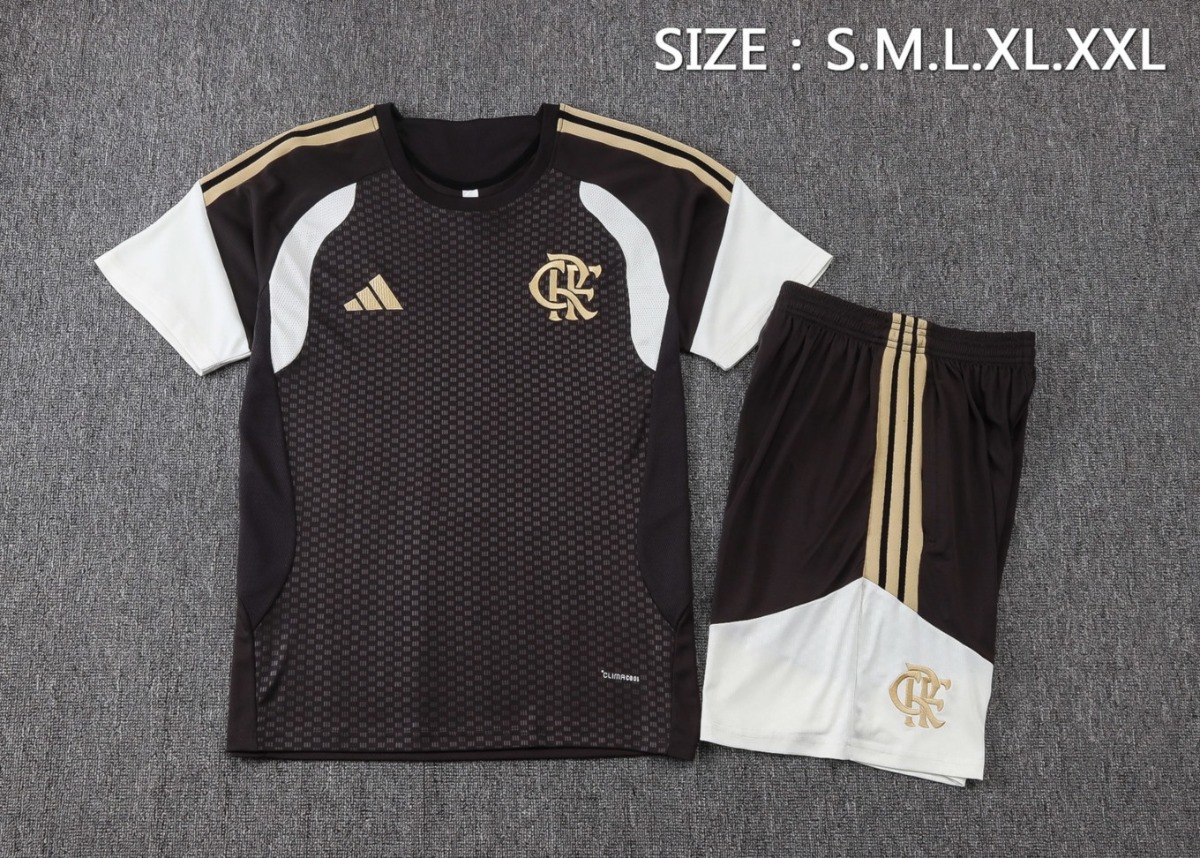 2026 Flamengo Dark brown Training Set Shirt and Shorts