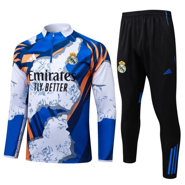 202526 Real Madrid camouflage Long-sleeved half-pull training kit Football team kit